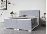 Bett HOME AFFAIRE "Liania mit Matratze und Topper, in 2 Breiten (160 und 180 cm)", silber, B:182cm H:119cm L:209cm, 100% Polyester, Betten, Bett, Boxspringbett mit Bettkasten, Matratze (BFK/TFK) und Topper