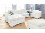 Wohnlandschaft SIT & MORE "Top Andiamo U-Form", weiß, B:336cm H:93cm T:193cm, Kunstleder SOFTLUX;Struktur ( 100% Polyester), Sofas, Wohnlandschaft, mit Kopfteilverstellung, wahlweise mit Bettfunktion