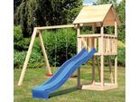 Spielturm KONIFERA "Rosie C", beige (natur, rot), Spieltürme, KinderB:382cm H:291cm T:185cm, Holzwerkstoff, Spielturm, BxTxH: 382x185x291 cm, B:382cm H:291cm T:185cm