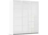 Schwebetürenschrank OTTO HOME "Kleiderschrank Schrank Garderobe AGORDO mit Glasfront", weiß (alpinweiß, glas kristallweiß), B:203cm H:229cm T:62cm, Holzwerkstoff, Schränke, Schwebetürenschrank, durchdachte Innenausstattung, in 4 Breiten und 2 Höhen MADE IN GERMANY