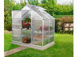 Gewächshaus VITAVIA "Venus 2500", silber (silberfarben), B:192cm T:130cm, Gewächshäuser, Gewächshaus
