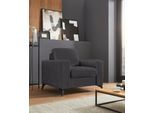 Sessel HOME AFFAIRE "Lolland", schwarz, B:98cm H:88cm T:88cm, Luxus-Microfaser ALTARA NUBUCK (100% Polyester);Struktur Flausch (90% Polyester, 10% Polyamid);Struktur imprägniert - feucht abwischbar (100% Polyester), Sessel, Sessel, passend zur Serie "Lolland", wahlweise mit feucht abwischbarem Bezug