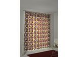 Vorhang ADAM "Jungle" Gr. 1, bunt (grün, dunkelrot, rosa), B:145cm H:145cm, Jacquard, Baumwolle (Bio-Baumwolle), Gardinen, Vorhang, aus 100% Bio-Baumwolle