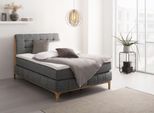 Boxspringbett OTTO HOME "Jelle", silber (silberfarben), B:161cm L:216cm, Komplettbetten, Boxspringbett, zertifizierte, recycelte Bezugsstoffe, verschiedene Ausführungen
