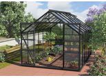 Gewächshaus VITAVIA "Mars 9900", schwarz, B:257cm H:231,8cm T:383cm, Gewächshäuser, Gewächshaus, Alu-Profile, 3 mm Sicherheitsglas