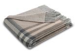 Plaid BIEDERLACK "Plaid Twin Check", braun, B:150cm L:200cm, Kaschmir, Wolle, Wohndecken, Plaid, im klassischen Karodesign