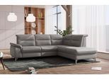 Ecksofa SIT & MORE "Astoria L-Form", grau (anthrazit), B:256cm H:91cm T:225cm, 100% Polyester, Sofas, Ecksofa, wahlweise mit motorischer Relaxfunktion