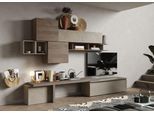 Wohnwand HOME AFFAIRE "Infinity, 8tlg. Breite 330 cm, Höhe variabel (Lowboard, T-Boden", braun (lehmfarben (argilla), bronzo, mercure nb holzstruktur), B:330cm H:210cm T:40cm, Holzwerkstoff, Kastenmöbel-Sets, Wohnwand, 2x Hängewürfel, Würfel-Elem., Wandregal, Hängeschr., Würfelregal Set)