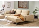 Ecksofa W.SCHILLIG "run, Designsofa, bequem, L-Form", beige (sahara s37), B:299cm H:88cm T:178cm, Longlife Xtra-Leder Z73: Naturwalkleder der Luxusklasse aus den erlesensten Rohhäuten. Hautstärke 1, 1 – 1, 3 mm;ROHLEDER Jacquard-Flachgewebe Q2 W60 (63% Polyester, 37% Polyacryl);ROHLEDER Chenille-Flachgewebe Q2 W77 (68% Polyacryl, 32% Polyester);Stoff S37 (100% Polyester), Sofas, Ecksofa, mit elega