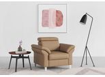 Sessel SIT & MORE "Arngast", braun (cappucino), B:101cm H:84cm T:93cm, Luxus-Microfaser ALTARA NUBUCK (100% Polyester);Struktur (100% Polyester);Flachgewebe (90% Polyester; 10% Polyamid), Sessel, Sessel, inklusive Federkern und Kopfteilverstellung