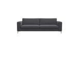 3-Sitzer FLEXLUX "Fiore, super Sitzkomfort durch Kaltschaum im Sitz", grau (dervit grau), B:229cm H:85cm T:92cm, 100% Polyester, Sofas, 3-Sitzer, breite Armlehnen, Füße Alu+ Eiche
