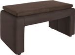 Polsterhocker EXXPO - SOFA FASHION, braun (braun, braun), B:100cm H:51cm T:52cm, Strukturstoff (88%Polyester, 12% Nylon);Luxus-Microfaser (Zusammensetzung: 10% Baumwolle, 90% Polyester), Hocker, Polsterhocker, Breite 100 cm