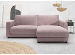 Ecksofa HOME AFFAIRE "Ecksofa Jiro, L-Form, große Sitztiefe, Breite 226 cm", rosewood, B:226cm H:85cm T:190cm, 100% Polyester, Sofas, Ecksofa, lose Sitz- & Rückenkissen, weicher Polsteraufbau, komfortabel & modern