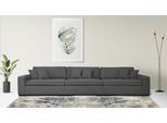 3-Sitzer HOME AFFAIRE "Skara", grau (dunkelgrau), B:310cm H:86cm T:100cm, 100% Polyester, Sofas, 3-Sitzer, Lounge-Sofa mit Federkernpolsterung, in vielen Bezugsvarianten