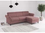 Ecksofa SIT & MORE "Glendale, L-Form", rosa (aubergine), B:253cm H:84cm T:166cm, 100% Polyester, Sofas, Ecksofa, inkl. Kopfteilverstellung,wahlweise mit Vorziehsitz und Bettkasten