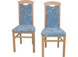 Esszimmerstuhl, blau (blau, eiche, nachbildung, blau), B:45cm H:95cm T:49cm, HOFMANN LIVING AND MORE, Stühle, Esszimmerstuhl