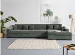 Sofa-Eckelement HOME AFFAIRE "Skara XXL L-Form", grau, B:400cm H:86cm T:190cm, 100% Polyester, Polsterelemente, Sofa-Eckelement, Lounge-Sofa XXL mit Federkern-Polsterung, in vielen Bezugsvarianten