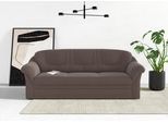 3-Sitzer DOMO COLLECTION "Montana für kleine Räume, Breite 184cm, komfortabel und zeitlos", grau (taupe), B:184cm H:84cm T:82cm, 100% Polyester, Sofas, 3-Sitzer, bequeme Armlehnen