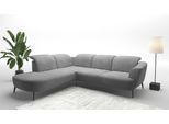 Ecksofa SIT & MORE "Zoe", grau, B:300cm H:87cm T:267cm, 100% Polyester, Sofas, Ecksofa, ink.Sitztiefenverstellung, wahlweise mit Kopfteilverstellung