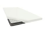 Spannbettlaken JANINE "TOPPER 5001", beige (ecru), 1 Stk., Jersey-Elasthan, 140x200 150x200 160x200 10cm, Jersey-Elasthan, Obermaterial: 95% Baumwolle, 5% Elasthan, Bettlaken, Spannbettlaken, mit Rundumgummizug