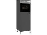 Backofen/Kühlumbauschrank OPTIFIT "Parma", grau (anthrazit), B:60cm H:176,6cm T:58,4cm, Holzwerkstoff, Schränke, Backofen/Kühlumbauschrank, Breite 60 cm