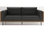 3-Sitzer PLAYBOY "Shelby", schwarz, B:207cm H:83,5cm T:83cm, Sofas, 3-Sitzer, Sitzschale aus Massivholz