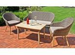 Gartenlounge-Set GARDEN PLEASURE "PUEBLO", beige, Sitzmöbel-Sets, Gartenlounge-Set