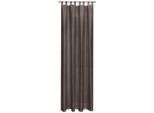 Vorhang GERSTER "Silko" Gr. 1, grau, B:140cm H:235cm, Taft, Polyester, Gardinen, Vorhang, HxB: 235x140, Eleganter Schlaufenschal aus Taft