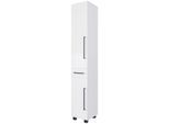 Seitenschrank WELLTIME "Luena", weiß (weißmatt), B:30cm H:180cm T:35cm, Holzwerkstoff, MDF, Schränke, Seitenschrank, Breite 30 cm, mit Metall-Auszug und Softclose-Funktion