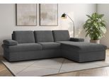 Ecksofa SIT & MORE "Moreno L-Form, B: 247 cm", grau (anthrazit), B:247cm H:82cm T:171cm, 100% Polyester, Sofas, Ecksofa, mit Armteilverstellung, optional Bettfunktion