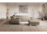 Ecksofa COTTA "Enterprise L-Form", beige, B:277cm H:91cm T:104cm, Softlux-Kunstleder;Luxus-Kunstleder, Sofas, Ecksofa, mit Arm- & Kopfteilverstellung, wahlweise mit Bettfunktion