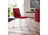 Polsterstuhl W.SCHILLIG "jakob", rot (ruby rot z59, anthrazit pulverbeschichtet), B:49cm H:86cm T:62cm, Chenillegewebe V34 (52% Polyester, 38% Baumwolle, 10% Polyacryl);Longlife Xtra-Leder Z59: Glattleder mit modischer Prägung. Hautstärke 0, 9 - 1, 1 mm;ROHLEDER Chenille-Flachgewebe Q2 W77 (68% Polyacryl, 32% Polyester);ROHLEDER Jacquard-Flachgewebe Q2 W60 (63% Polyester, 37% Polyacryl);Velourgewe