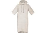 Badeponcho TOM TAILOR HOME "Surfponcho COLOR BATH" Gr. L, beige (sunny sand), LXL, Frottier, Hausmäntel, Badeponcho, mit Kordel, Bauchtasche, saugstark, Baumwolle, auch in Kindergrößen