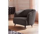 Sessel HOME AFFAIRE "Oradea Cocktailsessel", braun, B:85cm H:78cm T:87cm, Samtoptik (100% Polyester), Sessel, Sessel, mit eleganter Steppung auf Rückseite der Rückenlehne