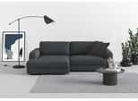 Ecksofa TRENDMANUFAKTUR "Bourbon, Mega Designsofa mit tollem Sitzkomfort, Breite 250cm, L-Form", grau (anthrazit), B:250cm H:84cm T:176cm, 100% Polyester, Sofas, Ecksofa, extra tiefe Sitzfläche, wahlweise mit Sitztiefenverstellung