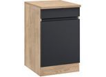 Spülenschrank OPTIFIT "Roth", schwarz (anthrazit, wildeichefarben), B:50cm H:88cm T:60cm, Schränke, Spülenschrank, Breite 50 cm