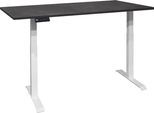 Schreibtisch MÄUSBACHER "Big System Office", schwarz-weiß (weiß matt, schwarzstahl, weiß matt, schwarzstahl), B:120cm, Tische, Schreibtisch, Breite 120 cm, elektrisch höhenverstellbar