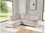 Ecksofa WERK2 "Brindisi, Multifunktion, bequem & komfortabel, Breite 263cm, L-Form", beige (creme), B:263cm H:105cm T:212cm, 95% Polyester, 5% Nylon, Sofas, Ecksofa, mit verstellbaren Kopfteilen, Bettfunktion & Bettkasten