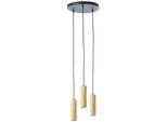 BRILLIANT Pendelleuchte "Marty", schwarz (sand schwarz, matt goldfarben), 3, Ø 30cm, 1 Stk., Leuchten, LED-Pendellampe, D: 30 cm, 3x 350 lm, 3000 K, Aluminium, Pendelleuchte
