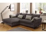 Ecksofa HOME AFFAIRE "Tirano, moderne Optik, komfortabel, Breite 274cm,L-Form", braun, B:274cm H:88cm T:170cm, Sofas, Ecksofa, wahlweise mit Bettfunktion und Bettkasten