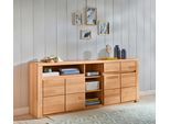 Sideboard OTTO HOME "Burani", beige (kernbuche teilmassiv), B:200cm H:80cm T:35cm, FSC-zertifiziertes teilmassives Holz, Sideboards, Sideboard, grifflose Optik