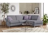 Ecksofa SIT & MORE "Clio L-Form", grau, B:254cm H:89cm T:190cm, Sofas, Ecksofa, wahlweise mit Bettfunktion und Bettkasten, inklusive Federkern