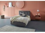 Polsterbett "Adamas", grau (anthrazit), L:210cm, Bezug: 100% Polyester, Polsterung: Polsterwatte, Material Gestell: gepolsterter Holzwerkstoff, WESTFALIA SCHLAFKOMFORT, Betten, Polsterbett, auch mit Bettkasten, Knopfheftung mit Strasssteinen