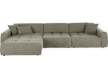 Ecksofa 3C CANDY "Yoshy mit Komfortfunktionen, modern und bequem, L-Form", grau (anthrazit), B:378cm H:74cm T:200cm, 100% Polyester, Sofas, Ecksofa, Zwei verschiedene Sitztiefen durch verstellbare Rückenlehne