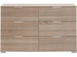 Schubkastenkommode WIMEX "Easy", braun (struktureichefarben hell), B:130cm H:83cm T:41cm, Sideboards, Schubkastenkommode