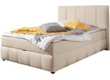 Boxbett OTTO HOME "Hartley inkl. Bettkasten und Topper, auch in Überlänge erhältlich", beige, B:152cm L:230cm, Komplettbetten, Boxbett, wahlweise mit Bonnell- oder TTFK-Matratze in H2, H3 o. H4 erhältlich