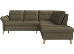 Ecksofa SIT & MORE "Göteborg", grün (olive), B:250cm H:90cm T:226cm, Sofas, Ecksofa, inkl. Sitztiefenverstellung, wahlweise mit Bettfunktion & Bettkasten
