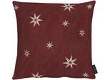 Dekokissen APELT "5842", rot (goldfarben, rot, sterne), B:40cm L:40cm, Polyester, Dekokissen_Sitzkissen_Kissenhüllen, Dekokissen