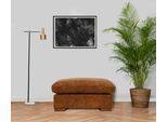 Polsterhocker HOME AFFAIRE "Coray", braun (cognac), B:92cm H:47cm T:92cm, 100% PES, Hocker, Polsterhocker, mit Federn und Daunen