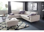 Ecksofa SIT & MORE "Percy L-Form", beige (creme), B:270cm H:80cm T:235cm, Sofas, Ecksofa, 15 cm Fußhöhe, Sitztiefenverstellung, wahlweise in 2 Fußfarben
